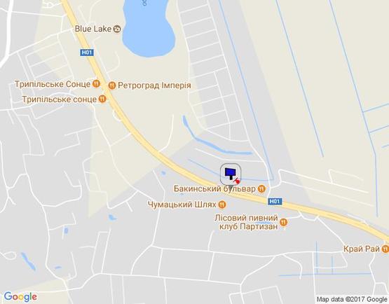 Схема рекламної площини за адресою Новообухівська траса, перед рестораном "Матрешка", км 28+050 лево Схема рекламної площини за адресою Новообухівська траса, перед рестораном "Матрешка", км 28+050 лево