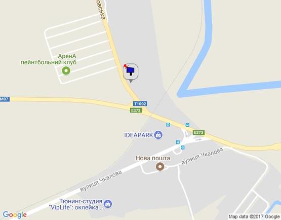 Схема рекламной плоскости по адресу смт. Гостомель, км 24+450 право, вул. Свято-Покровська, 30А