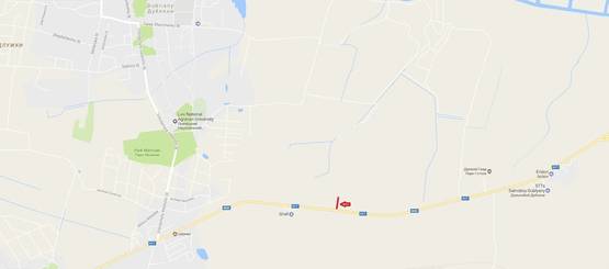 Схема рекламной плоскости по адресу Обїздна М-06, Підїзд до м.Львова, перед Дублянами АЗС Shell в сторону Львова (верхній)