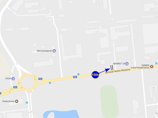 Схема рекламной плоскости по адресу ул. Мазепы 80 (сторона Б) Схема рекламной плоскости по адресу ул. Мазепы 80 (сторона Б)