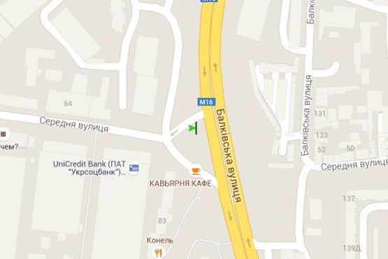 Схема рекламной плоскости по адресу Балківська вул. - Середня вул. (ліва)