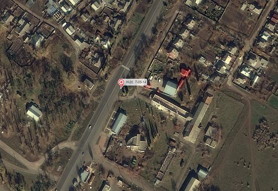 Схема рекламної площини за адресою ул. Криворожская, на въезде в г. Славянск (направление на Славянск)