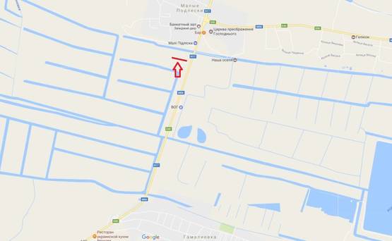 Схема рекламной плоскости по адресу Об'їзна М-06, Київ-Чоп, на вїзді в с.Малі Підліски в сторону Київа (правий) Схема рекламной плоскости по адресу Об'їзна М-06, Київ-Чоп, на вїзді в с.Малі Підліски в сторону Київа (правий)