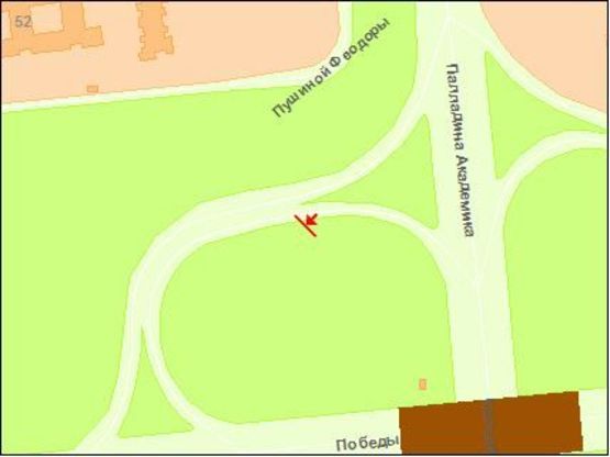 Схема рекламной плоскости по адресу Победы пр. - съезд с пр. Палладина на пр. Победы Схема рекламной плоскости по адресу Победы пр. - съезд с пр. Палладина на пр. Победы