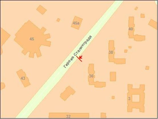 Схема рекламной плоскости по адресу Героев Сталинграда пр. 38