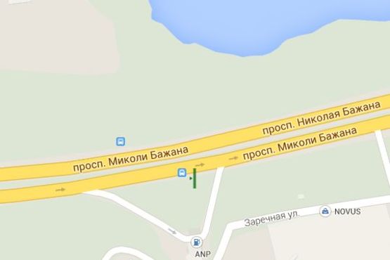 Схема рекламної площини за адресою Миколи Бажана просп., 300м до ст.метро "Славутич" (в напр. Харківської пл. :площина справа) Схема рекламної площини за адресою Миколи Бажана просп., 300м до ст.метро "Славутич" (в напр. Харківської пл. :площина справа)