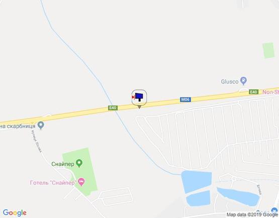 Схема рекламной плоскости по адресу с. Стоянка, траса М-06 Київ-Чоп (Житомир), км 22+970 ліво Схема рекламной плоскости по адресу с. Стоянка, траса М-06 Київ-Чоп (Житомир), км 22+970 ліво