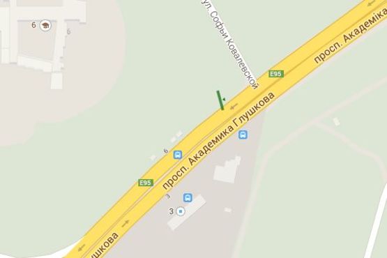 Схема рекламної площини за адресою Академіка Глушкова просп. - Софії Ковалевської вул., ; №1: ст.метро"Виставковий центр" (в напр. Одеської пл.) Схема рекламної площини за адресою Академіка Глушкова просп. - Софії Ковалевської вул., ; №1: ст.метро"Виставковий центр" (в напр. Одеської пл.)