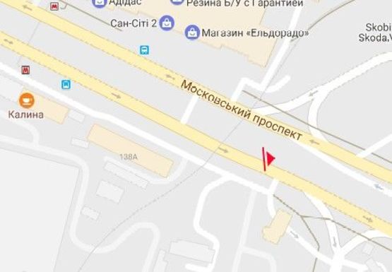 Схема рекламной плоскости по адресу Московский пр., 138в