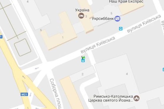 Схема рекламной плоскости по адресу Київська вул., 2