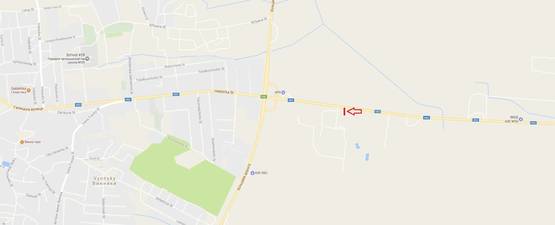 Схема рекламной плоскости по адресу Об'їзна Н-02,  з Тернопіля в сторону Винників