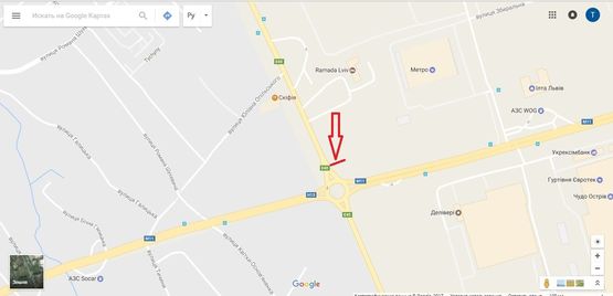 Схема рекламної площини за адресою вул.Городоцька до Епіцентру Схема рекламної площини за адресою вул.Городоцька до Епіцентру