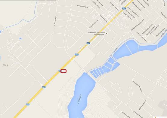 Схема рекламной плоскости по адресу Роменская (въезд в город)