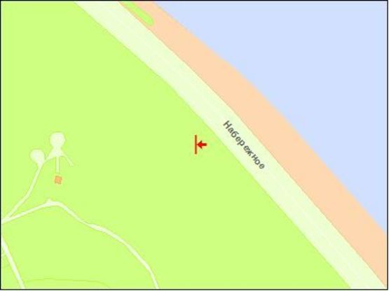 Схема рекламної площини за адресою Набережное шоссе, к мосту Метро , К6