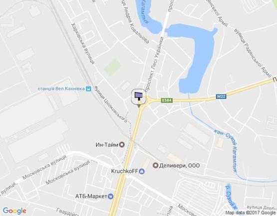 Схема рекламної площини за адресою просп. 50 лет Октября,  район «Пивзавода»