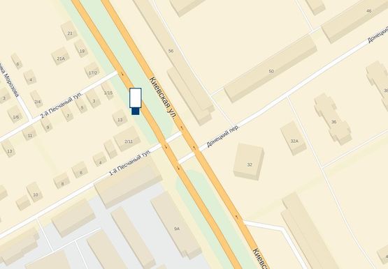 Схема рекламной плоскости по адресу ул. Киевская, возле дома №13 (в сторону мемориала "Вечно Живым") Схема рекламной плоскости по адресу ул. Киевская, возле дома №13 (в сторону мемориала "Вечно Живым")