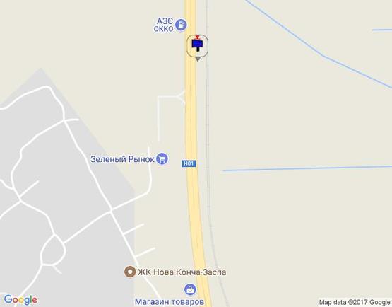 Схема рекламної площини за адресою Дніпровське шосе, "Киев-Обухов", км 22+700 лево