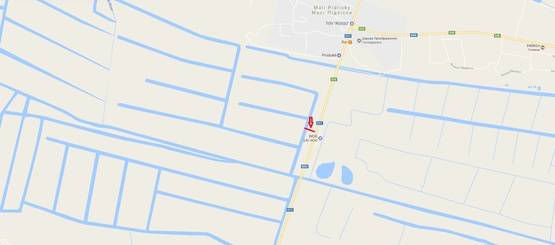 Схема рекламной плоскости по адресу Обїздна М-06, Київ-Чоп, перед с.Гамаліївка АЗС WOG в сторону Львова (нижній)