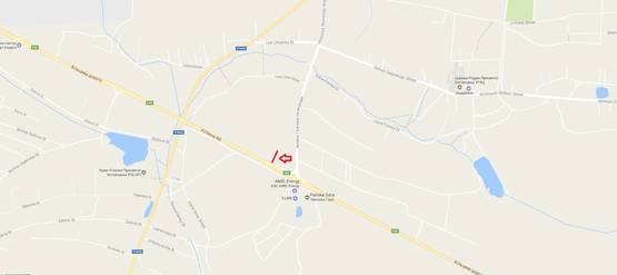 Схема рекламної площини за адресою Обїздна М-10, Західний обхід м. Львів, біля гот. Панська Гора в сторону МETRO