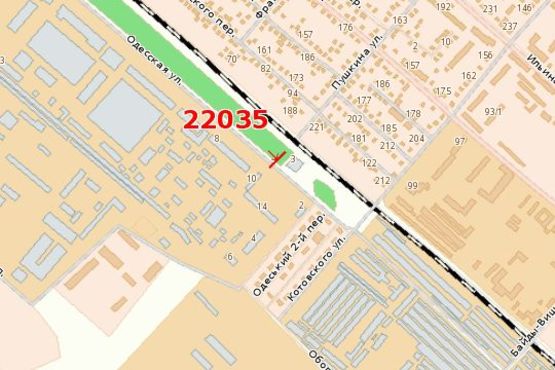 Схема рекламной плоскости по адресу Одеська вул. - Грушевського вул. Схема рекламной плоскости по адресу Одеська вул. - Грушевського вул.