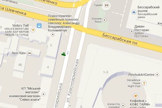 Схема рекламной плоскости по адресу Велика Васильківська вул.,  2 (магазин "Damianі",  "Arena-city") (№1)