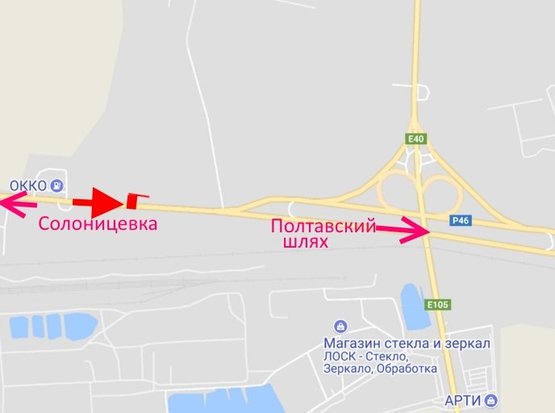 Схема рекламной плоскости по адресу ул.Залютинская -развязка с окружной-2- въезд в город со ст. Солоницевки Схема рекламной плоскости по адресу ул.Залютинская -развязка с окружной-2- въезд в город со ст. Солоницевки