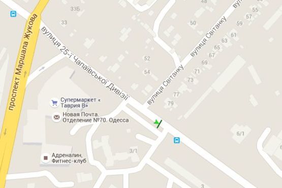 Схема рекламної площини за адресою Інглезі вул. (25-ої Чапаєвської Дивізії вул.), 3 Схема рекламної площини за адресою Інглезі вул. (25-ої Чапаєвської Дивізії вул.), 3