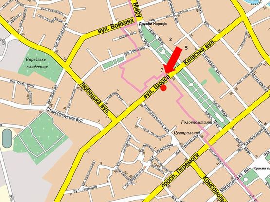 Схема рекламної площини за адресою ул Мазепы, 4а, Дом Творчества 1 (сторона Б)