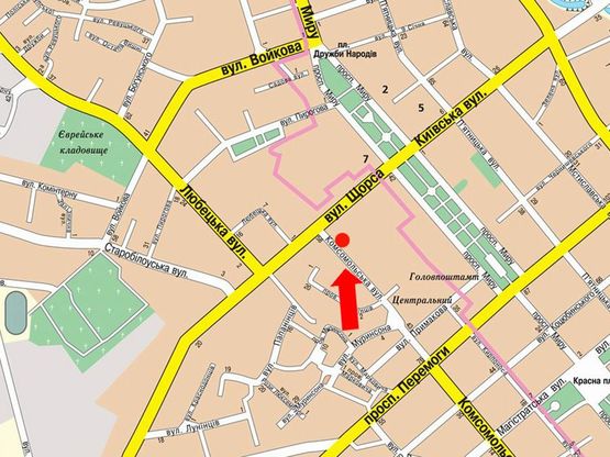 Схема рекламной плоскости по адресу ул Комсомольская 57 Лопата (сторона Б)