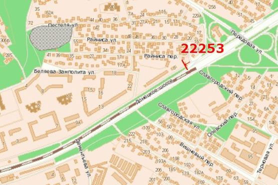 Схема рекламної площини за адресою Донецьке шосе (права) Схема рекламної площини за адресою Донецьке шосе (права)