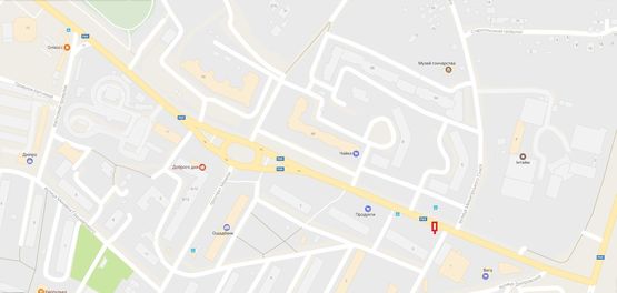 Схема рекламной плоскости по адресу Перед поворотом на ул. Шолуденко, 3