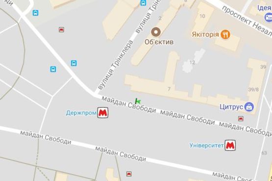 Схема рекламної площини за адресою Свободи пл., №9 Схема рекламної площини за адресою Свободи пл., №9