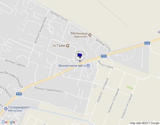 Схема рекламной плоскости по адресу вул.Ватутіна (напроти буд.158)