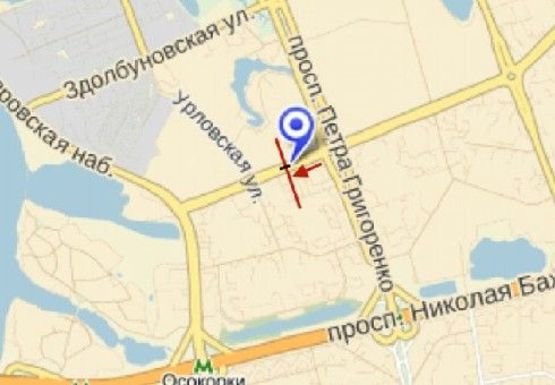 Схема рекламної площини за адресою Ахматовой Анны ул., 35