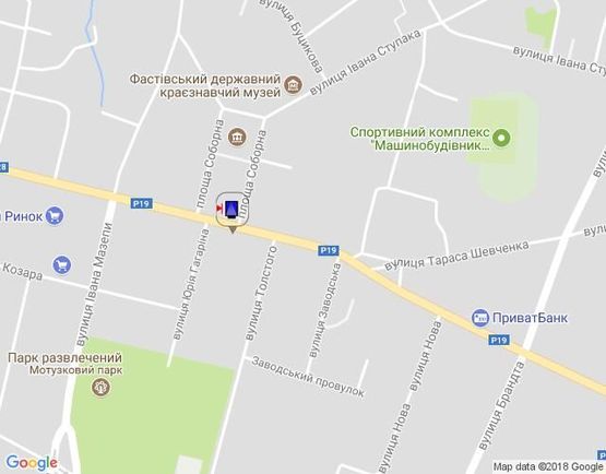 Схема рекламной плоскости по адресу г.Фастов, ул.Соборная, 27-31