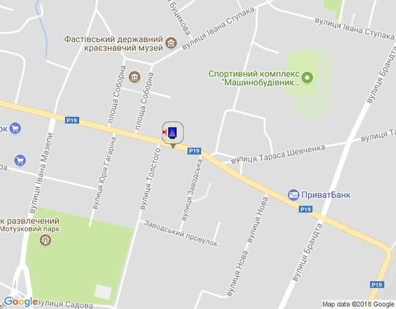 Схема рекламної площини за адресою г.Фастов, ул.Соборная, 29