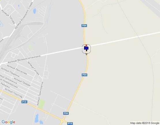 Схема рекламної площини за адресою г.Фастов,  перекресток ул.Великоснетинская и Кольцевая дорога