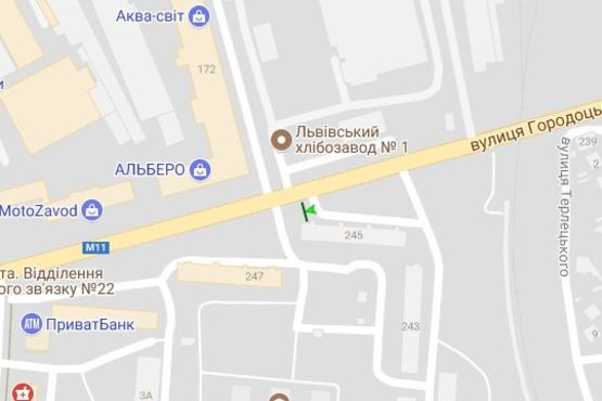 Схема рекламної площини за адресою Городоцька вул., 245