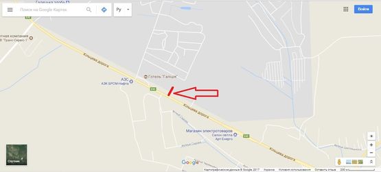 Схема рекламної площини за адресою Західний обхід м. Львова, км 10+350 ліворуч. Гот. ГАЛІЦІЯ