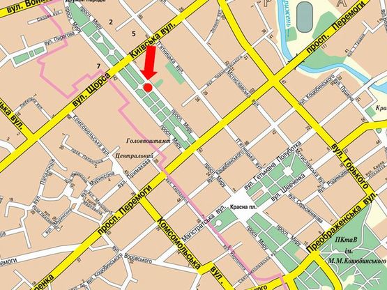 Схема рекламної площини за адресою проспект Мира 55, банк ПУМБ (Сторона Б)