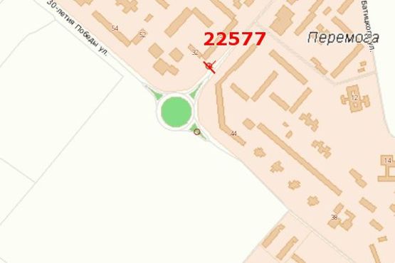 Схема рекламной плоскости по адресу Сумгаїтська вул., 30 Схема рекламной плоскости по адресу Сумгаїтська вул., 30