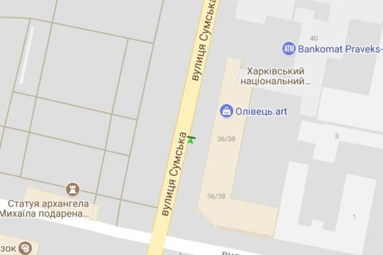 Схема рекламной плоскости по адресу Сумська вул., 36/38 (№2) (1) Схема рекламной плоскости по адресу Сумська вул., 36/38 (№2) (1)