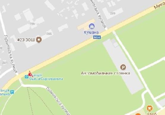 Схема рекламной плоскости по адресу Николаевская дорога, 283 напротив