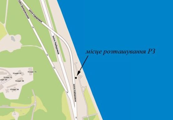 Схема рекламної площини за адресою Набережное шоссе