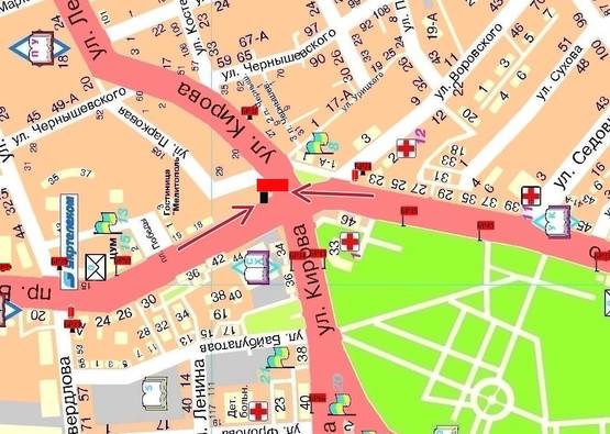 Схема рекламной плоскости по адресу пр. Б.Хмельниц, 18 и Героев Украины(Кирова)      (Налоговая) Схема рекламной плоскости по адресу пр. Б.Хмельниц, 18 и Героев Украины(Кирова)      (Налоговая)