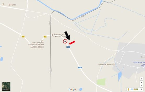 Схема рекламної площини за адресою Грушів кордон (праворуч) в' їзд з Польщі Схема рекламної площини за адресою Грушів кордон (праворуч) в' їзд з Польщі