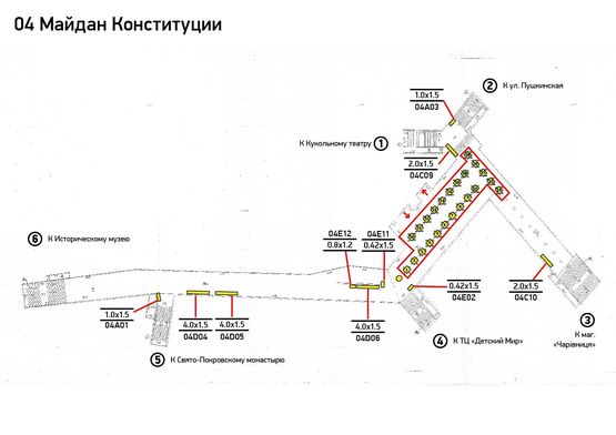 Схема рекламной плоскости по адресу Станция метро: Майдан Конституции. Колонны Схема рекламной плоскости по адресу Станция метро: Майдан Конституции. Колонны