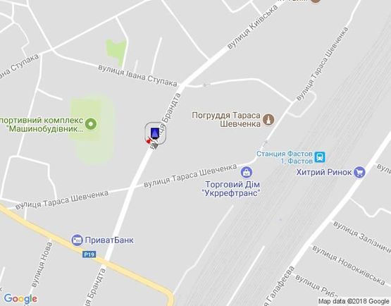 Схема рекламной плоскости по адресу г.Фастов, перекресток  ул.Орджоникидзе и Шевченко, 31 Схема рекламной плоскости по адресу г.Фастов, перекресток  ул.Орджоникидзе и Шевченко, 31