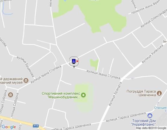 Схема рекламной плоскости по адресу г.Фастов, ул.Радянская, 16