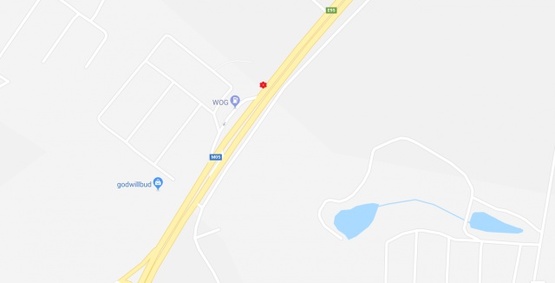 Схема рекламной плоскости по адресу Одесская трасса, в направлении  г.Киев,за заправкой WOG